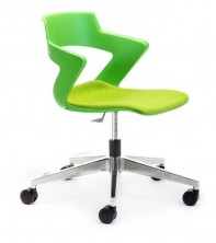 Zen Chair With Chrome 5 Star Base. Gas Lift. Castors. Fabric Seat Pad. Any Fabric Colour